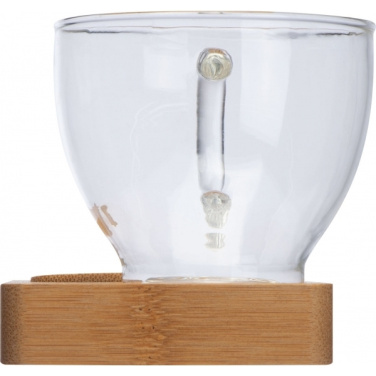 Logo trade promotional items image of: Tray with cup and spoon FORMOSA 150 ml