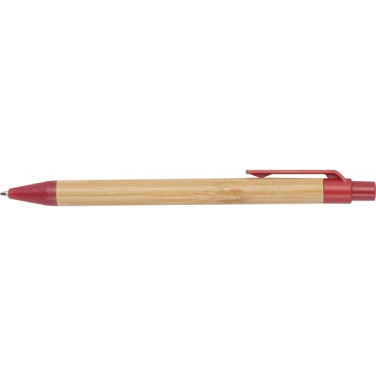 Logo trade promotional item photo of: Wheatstraw and bamboo ballpen HALLE