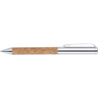 Logotrade promotional merchandise image of: Twist-ballpen metal and cork LILLEHAMMER