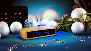 Logo trade advertising products image of: Desk clock TRONDHEIM