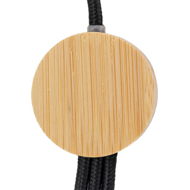 Logotrade promotional product picture of: 3-in-1 cable with elighted logo in a wooden casing, LH-ZMU06