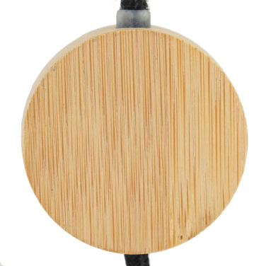 Logotrade promotional gift picture of: 4in1 long wooden cable with elighted logo for engraving