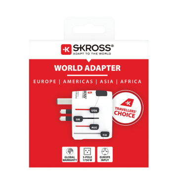 Logotrade advertising product image of: SKROSS Pro 3-Pole World Travel Adapter