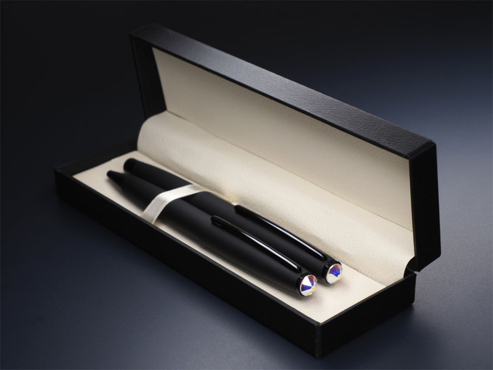 Logo trade promotional merchandise picture of: Swarovski Crystal Pen set 1236036