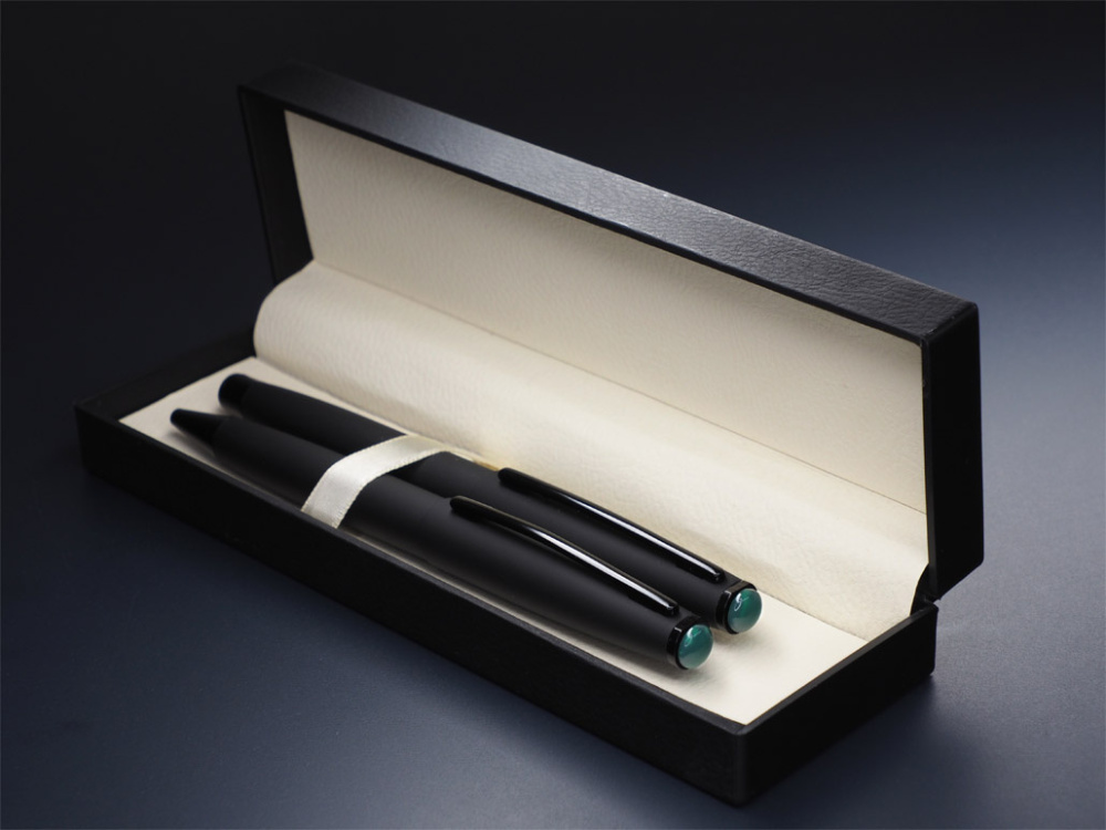 Logotrade promotional merchandise picture of: Agate stone Pen set 1289036