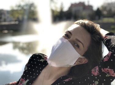 Logotrade promotional gift image of: VENUS PRO cotton face mask with a pocket an HEPA filter 1378165