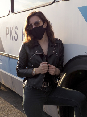 Logo trade promotional merchandise photo of: VENUS PRO cotton face mask with a pocket an HEPA filter 1378165