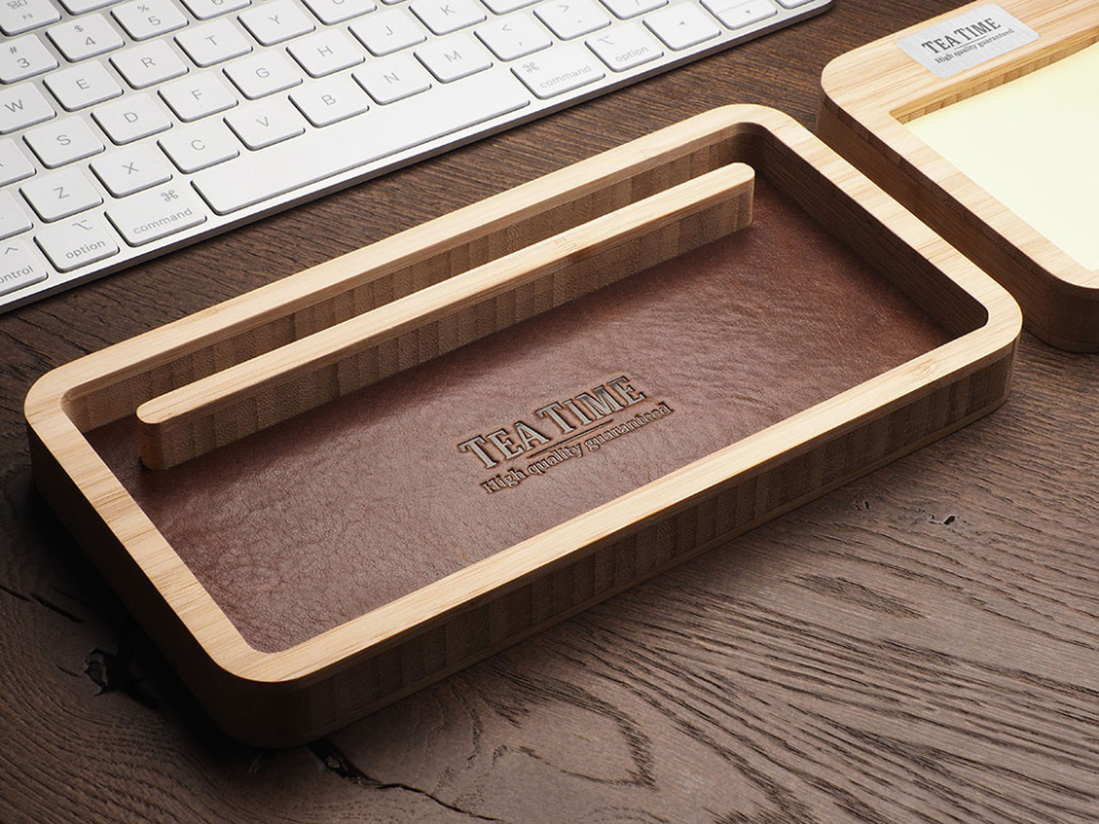 Logo trade promotional item photo of: Wooden desk organiser 1852292