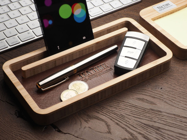 Logo trade promotional merchandise image of: Wooden desk organiser 1852292