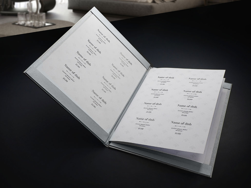 Logo trade advertising products image of: Menu cover 1679280