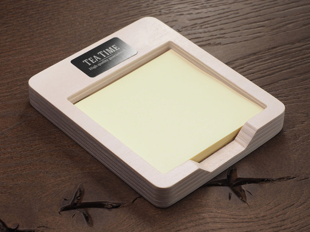 Logo trade promotional items picture of: Wooden memo card box 1832121