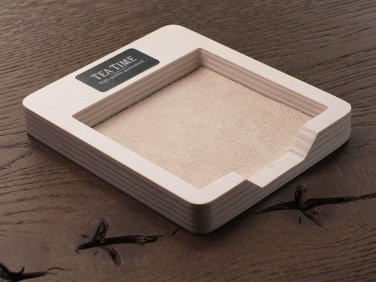 Logo trade promotional giveaway photo of: Wooden memo card box 1832121