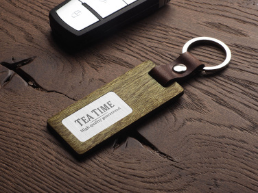 Logo trade promotional items picture of: Wooden keyring 1853121