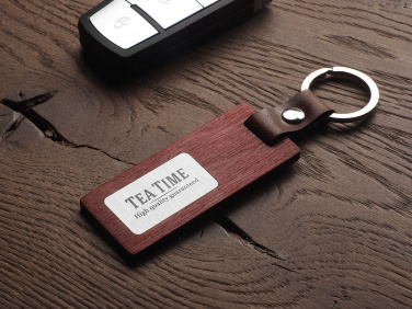 Logo trade advertising products picture of: Wooden keyring 1853121
