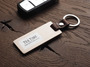 Logo trade advertising product photo of: Wooden keyring 1853121