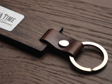 Logo trade promotional item photo of: Wooden keyring 1853121