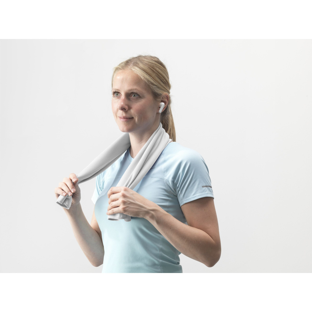 Logotrade promotional gift image of: CoolDown RPET sports cooling towel
