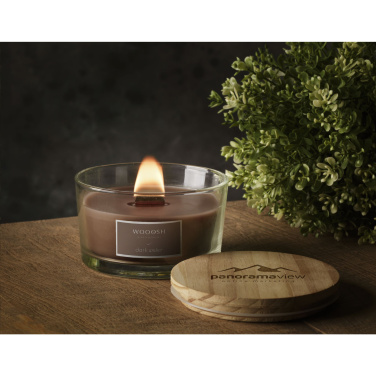 Logotrade corporate gift image of: Wooosh Flame Scented Candle Dark Amber
