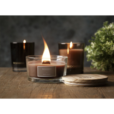 Logotrade promotional item image of: Wooosh Flame Scented Candle Dark Amber