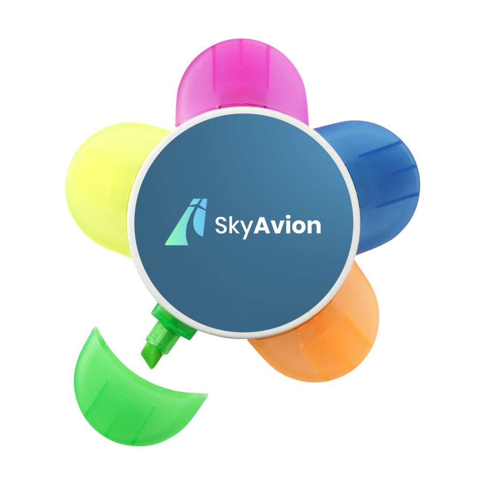 Logo trade promotional gift photo of: Bloom Recycled Milk-Carton highlighter