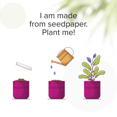 Logo trade promotional giveaway photo of: Seed Paper Bookmark