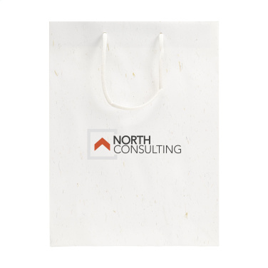 Logo trade promotional products picture of: Leaf It Bag recycled with straw fibres (180 g/m²) L