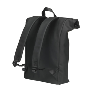 Logo trade promotional merchandise image of: Lennon Roll-Top Recycled Backpack