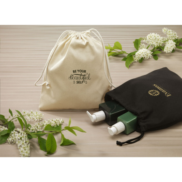 Logo trade promotional merchandise photo of: Gift Pouch GRS Recycled Cotton (150 g/m²) M