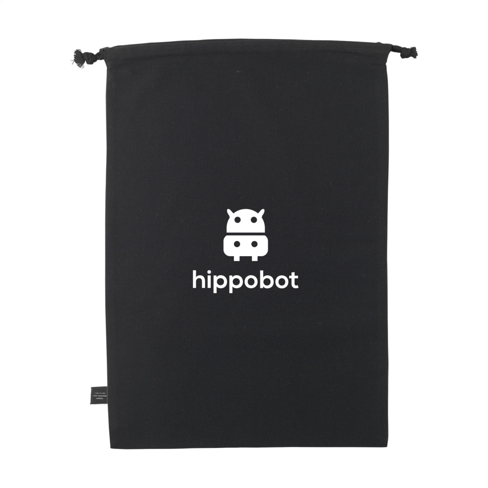 Logo trade advertising products picture of: Gift Pouch GRS Recycled Cotton (150 g/m²) L