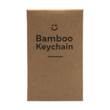 Logo trade business gifts image of: Bamboo Key Rectangle keyring