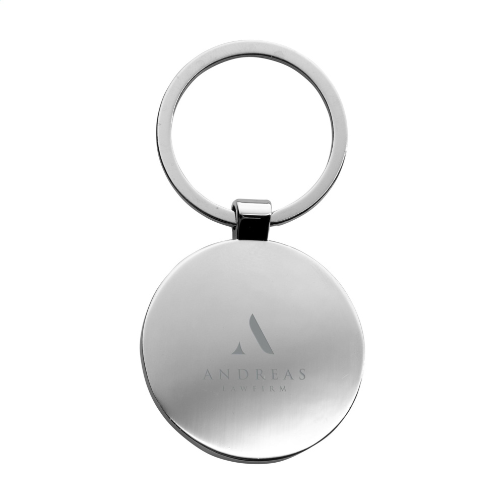 Logo trade promotional merchandise image of: Bamboo Key Circle keyring