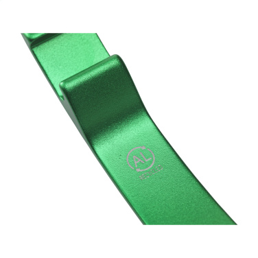 Logotrade corporate gift picture of: Alu Opener GRS Recycled keyring