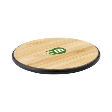 Logo trade promotional gift photo of: Bamboo 10W Wireless Charger wireless fast charger