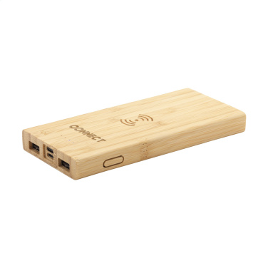 Logotrade promotional merchandise photo of: Bamboo 8000 Wireless Powerbank wireless charger