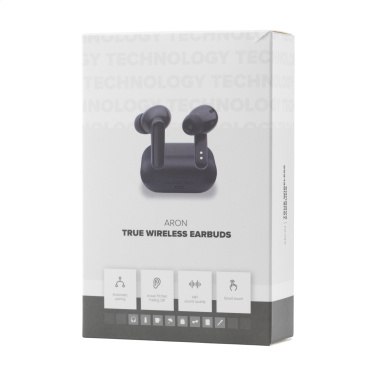 Logo trade advertising product photo of: Aron TWS Wireless Earbuds in Charging Case