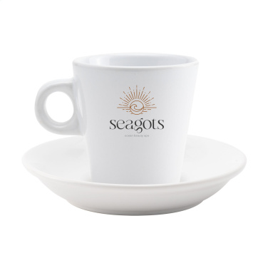 Logo trade promotional giveaways image of: Burano 200 ml mug and saucer