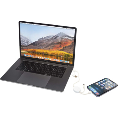 Logotrade corporate gift image of: Citala 5-in-1 recycled plastic 30 cm data sync and 27W fast charge cable