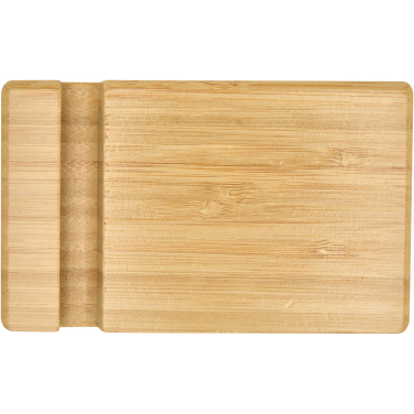 Logo trade advertising products image of: Bubup bamboo 2-angled tablet and phone stand
