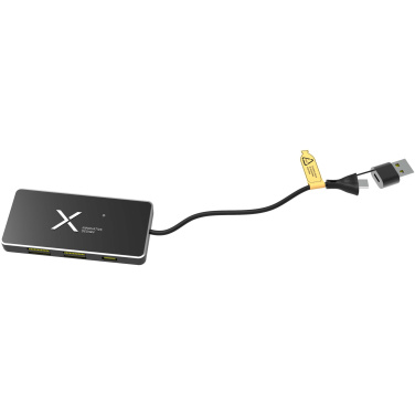 Logo trade corporate gifts picture of: SCX.design H20 8-in-1 USB hub with dual input and 6-ports