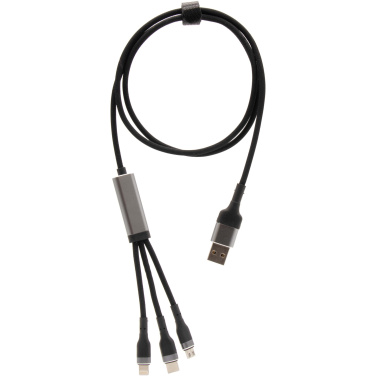 Logo trade promotional merchandise photo of: SCX.design C53 100W 5-in-1 rPET ultra fast charging cable