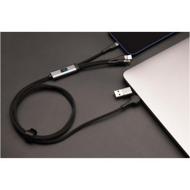 Logo trade promotional giveaways image of: SCX.design C53 100W 5-in-1 rPET ultra fast charging cable