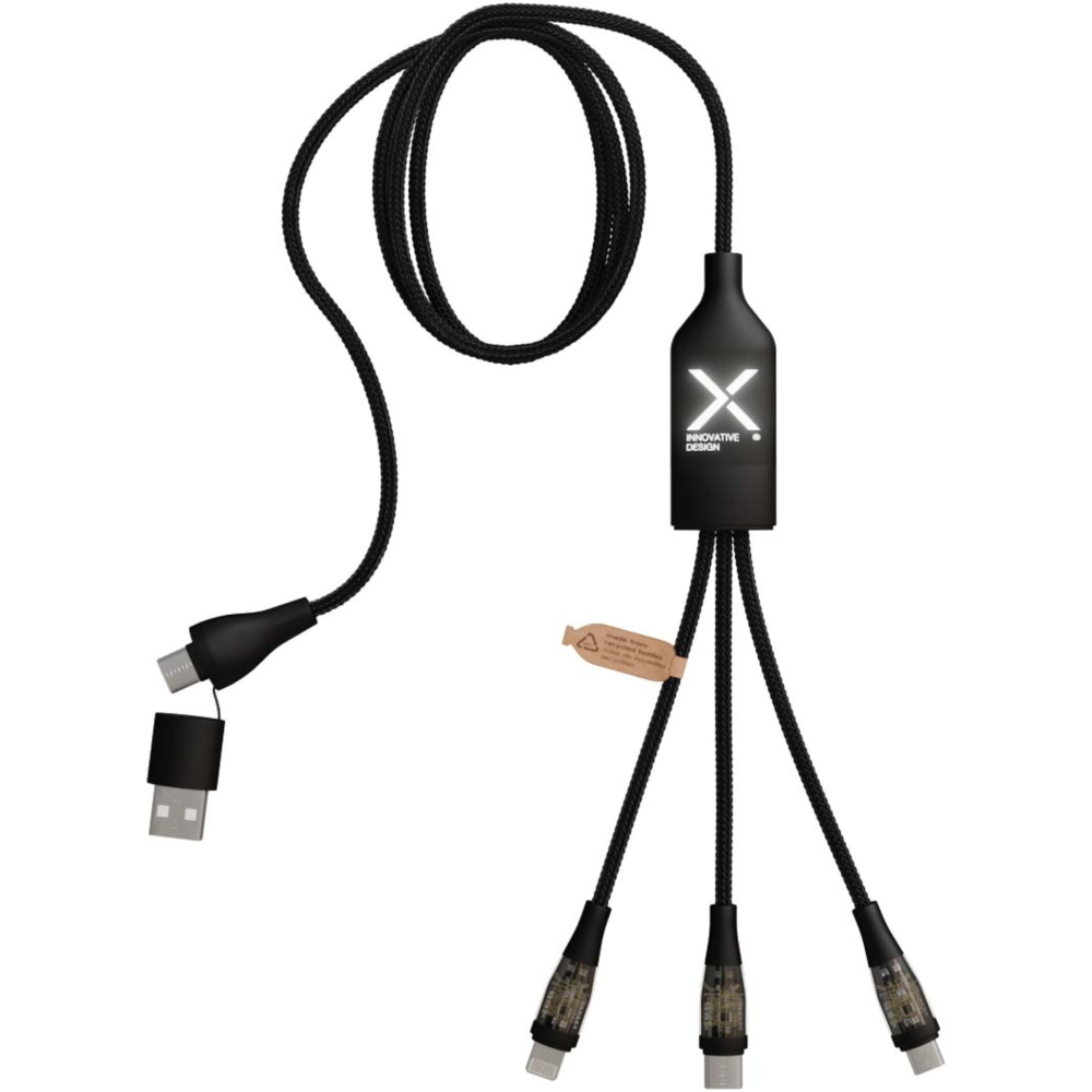 Logotrade advertising product picture of: SCX.design C50 5-in-1 fast charging 100W/5A cable with digital display