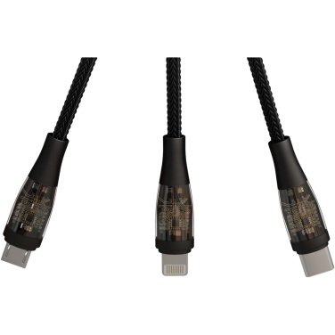 Logo trade promotional merchandise image of: SCX.design C50 5-in-1 fast charging 100W/5A cable with digital display