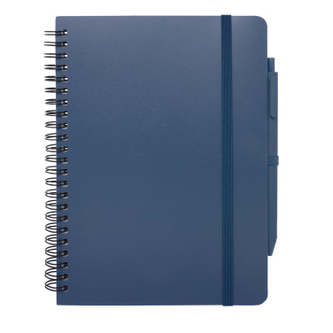 Logotrade promotional item image of: Thalaasa A5 ocean-bound hard cover notebook with ballpoint pen (black ink)
