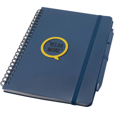 Logotrade promotional merchandise image of: Thalaasa A5 ocean-bound hard cover notebook with ballpoint pen (black ink)