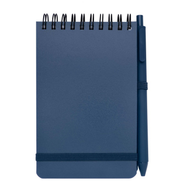 Logo trade promotional merchandise photo of: Thalaasa A6 hard cover ocean-bound notebook with ballpoint pen (black ink)