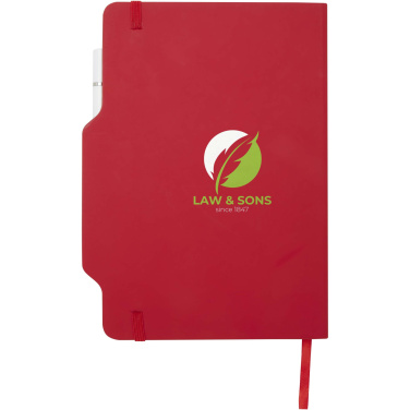 Logo trade promotional giveaways picture of: Nexus A5 hard cover notebook with pen and pencil combo (black ink)