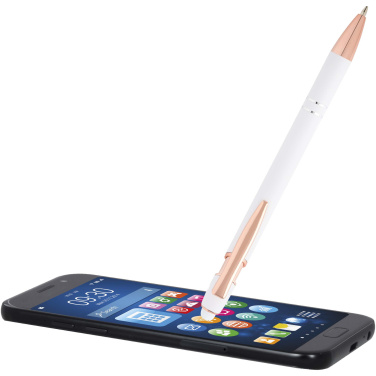 Logo trade business gift photo of: Nanna ballpoint pen with rose gold finish (blue ink)