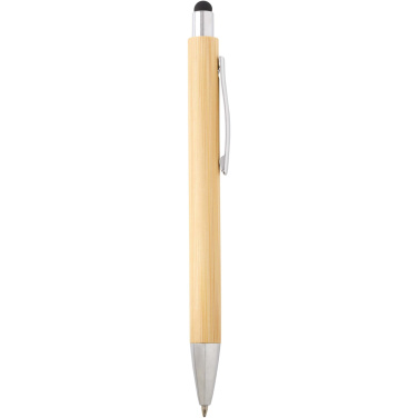Logotrade promotional gift picture of: Oblys bamboo ballpoint pen and mechanical pencil set (black ink)