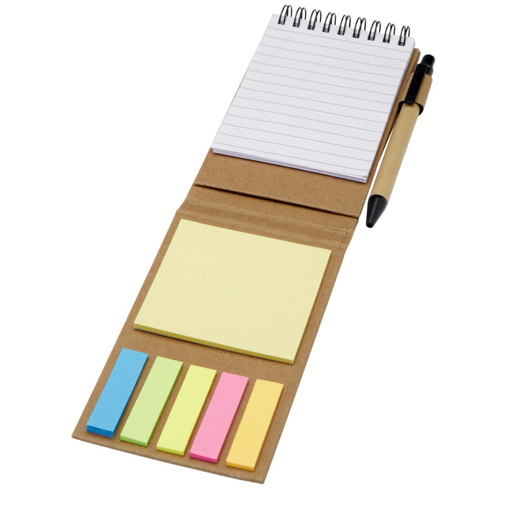 Logotrade promotional gift picture of: Flipper sticky notepad with ballpoint pen (black ink)